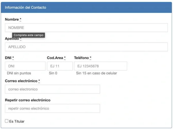 información de contacto tueno vtv
